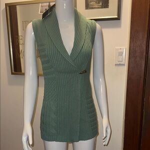 NWT Chaps Green Sleeveless Women's Sweater size Small